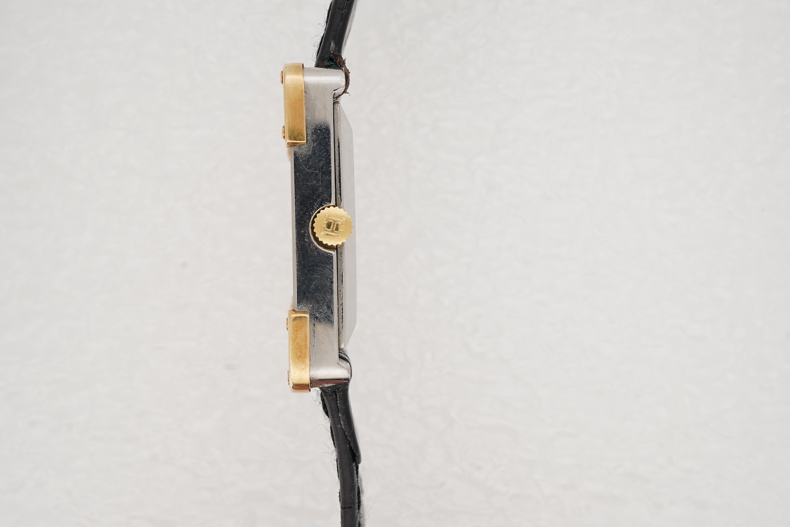 A 1970's/1980's stainless steel and gold Hermes manual wind wrist watch